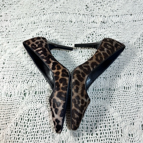 Michael Kors Brown Leopard Print Heels Size 8.5 - Picture 4 of 9